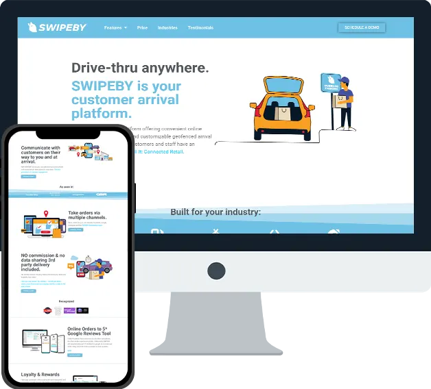 SWIPEBY contactless ordering and curbside pickup app