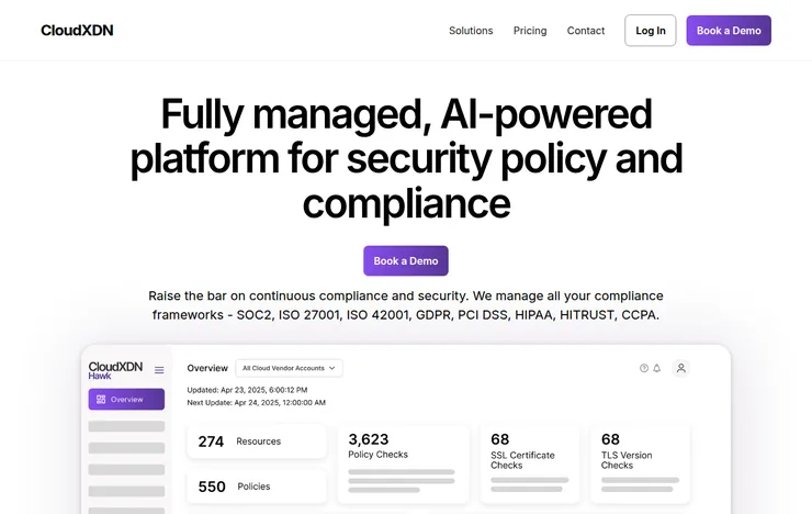 CloudXDN AI security and compliance platform