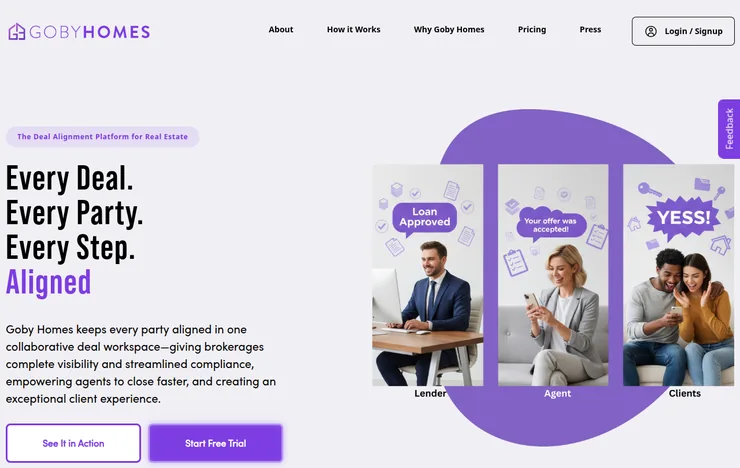 Goby Homes real-estate collaboration platform