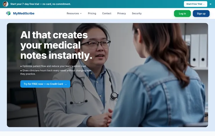 MyMediScribe AI medical scribe